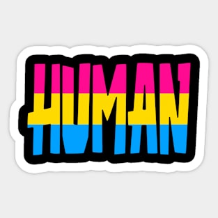 Human Pansexual Flag Sticker